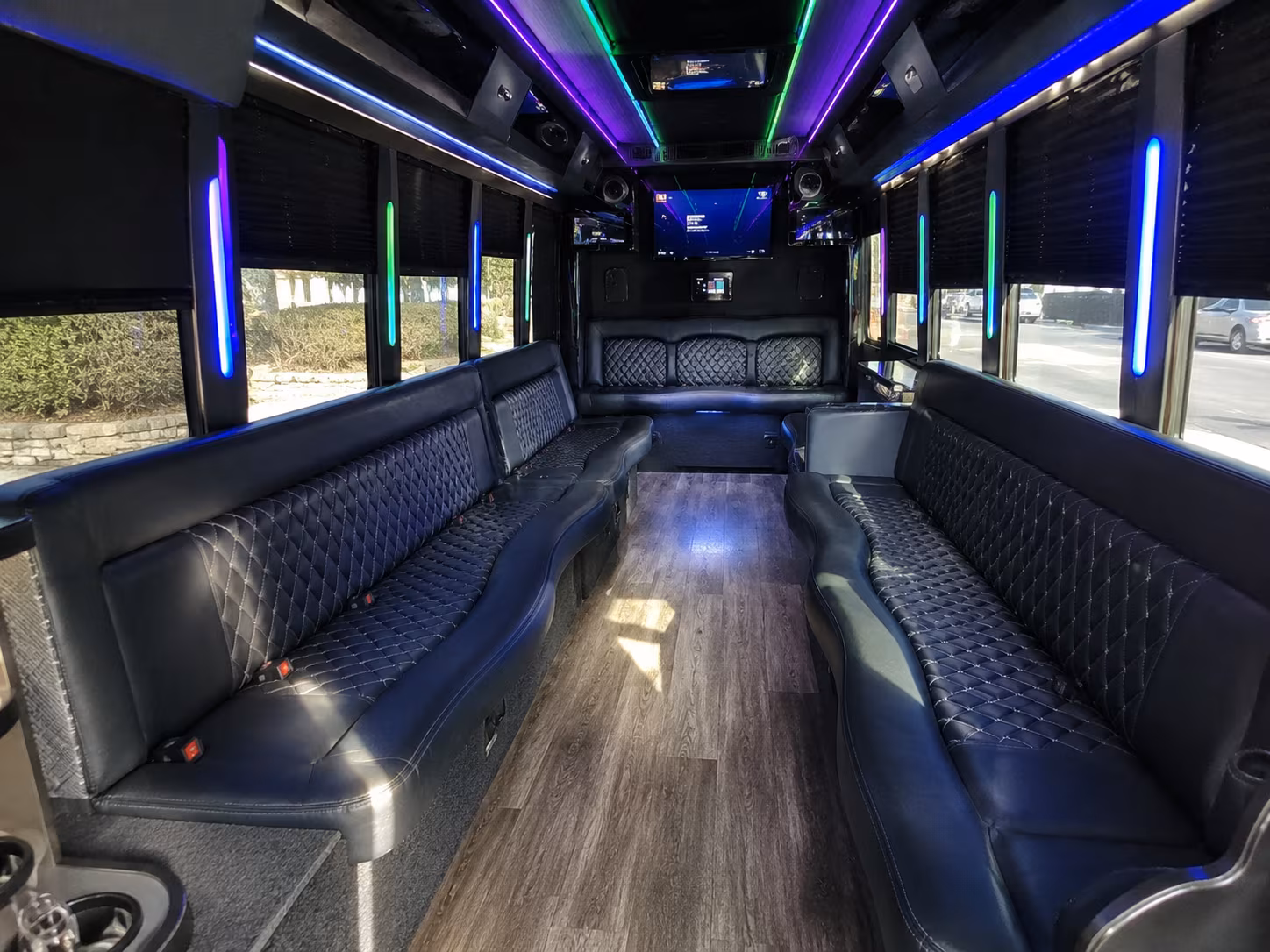 anaheim 15 passenger party bus interior