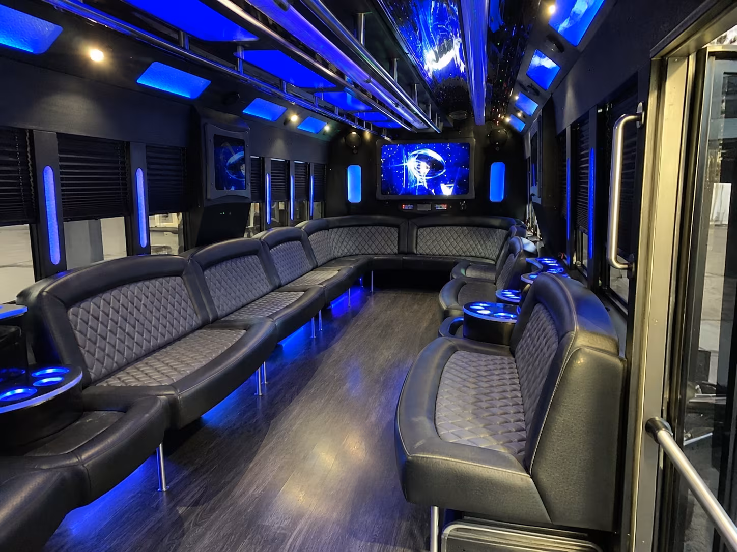 anaheim 28 passenger party bus interior
