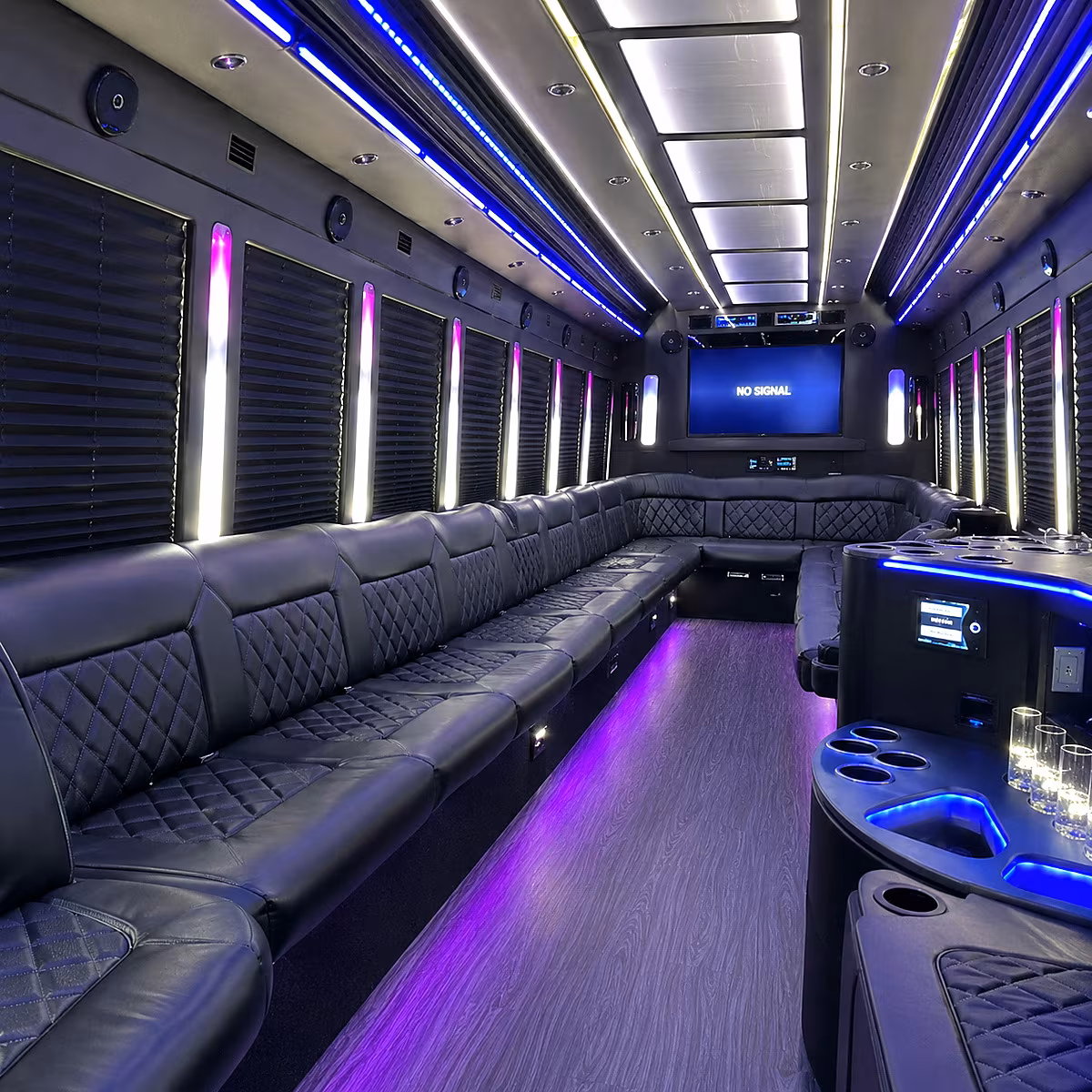 anaheim 30 passenger party bus inside