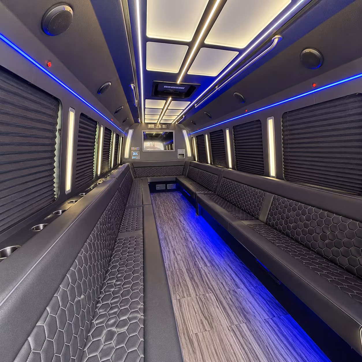 anaheim 30 passenger party bus interior