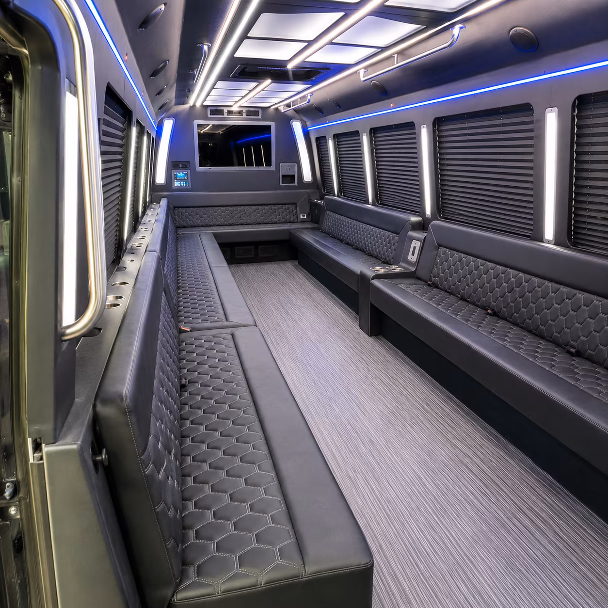 anaheim 40 passenger party bus interior