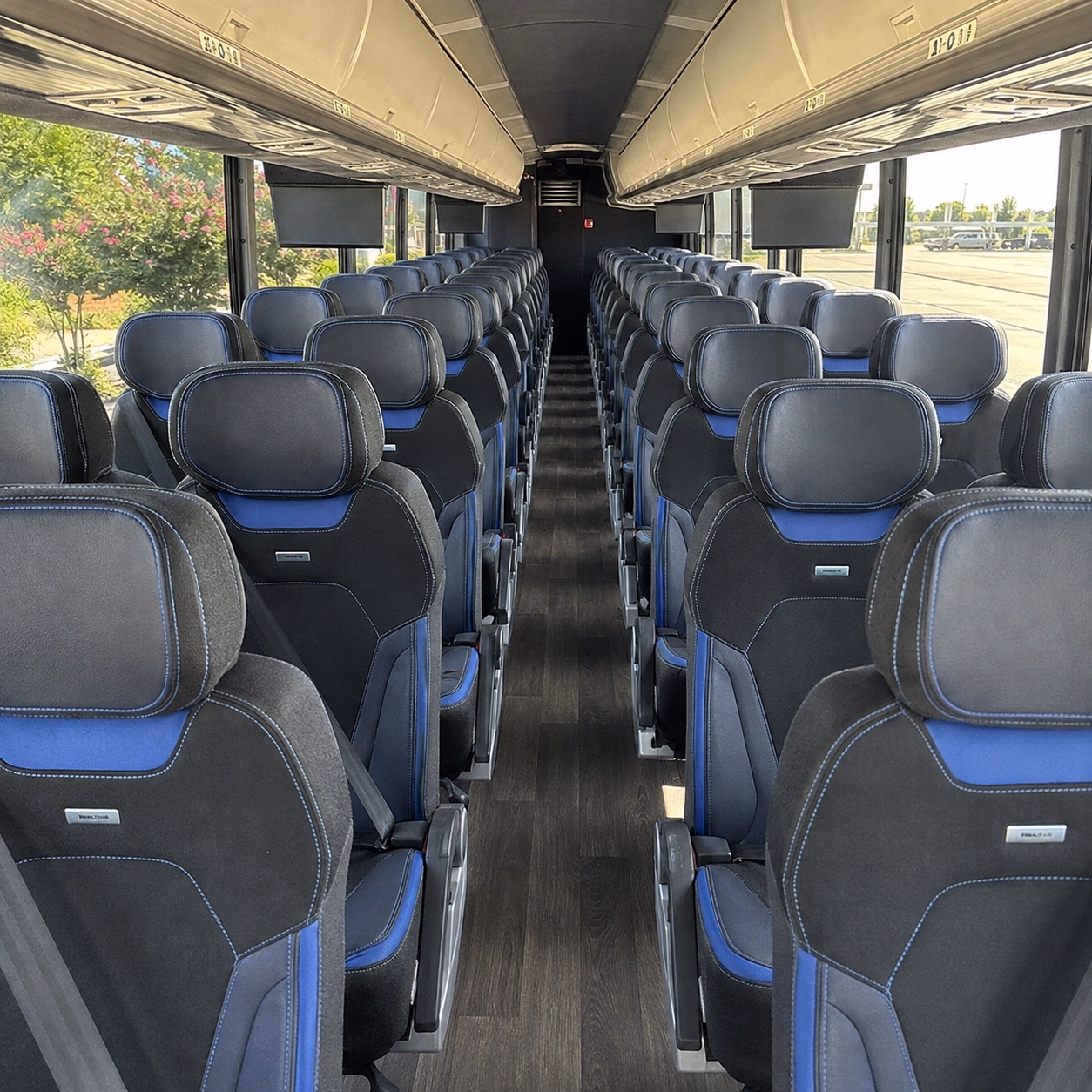 anaheim charter bus rental interior